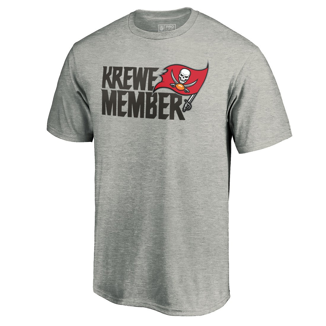 Tampa Bay Buccaneers Krewe Member T-Shirt Heathered Gray