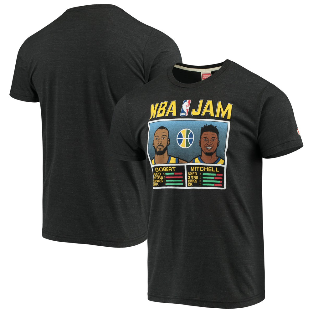 Donovan Mitchell & Rudy Gobert Utah Jazz NBA Jam T-Shirt Charcoal