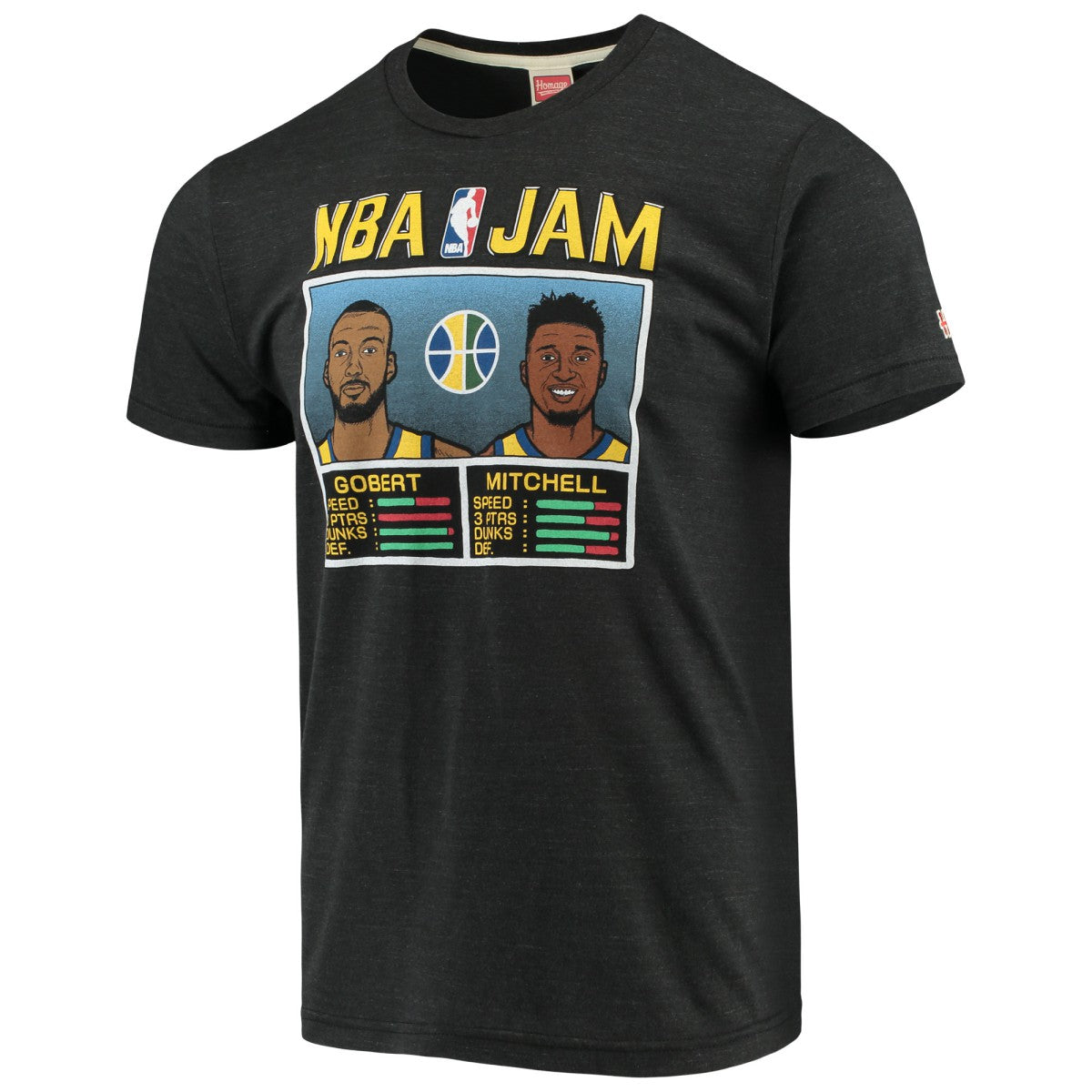 Donovan Mitchell & Rudy Gobert Utah Jazz NBA Jam T-Shirt Charcoal