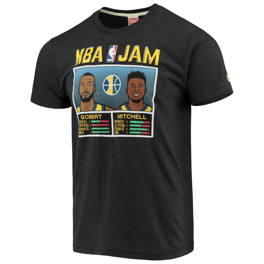 Donovan Mitchell & Rudy Gobert Utah Jazz NBA Jam T-Shirt Charcoal