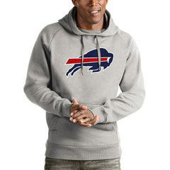 Buffalo Bills Antigua Victory Pullover Hoodie Heathered Gray