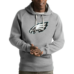 Philadelphia Eagles Antigua Victory Pullover Hoodie Heather Gray