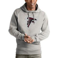 Atlanta Falcons Antigua Victory Pullover Hoodie Heather Gray