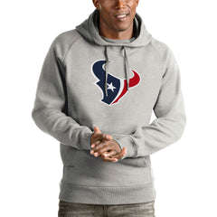 Houston Texans Antigua Victory Pullover Hoodie Heather Gray