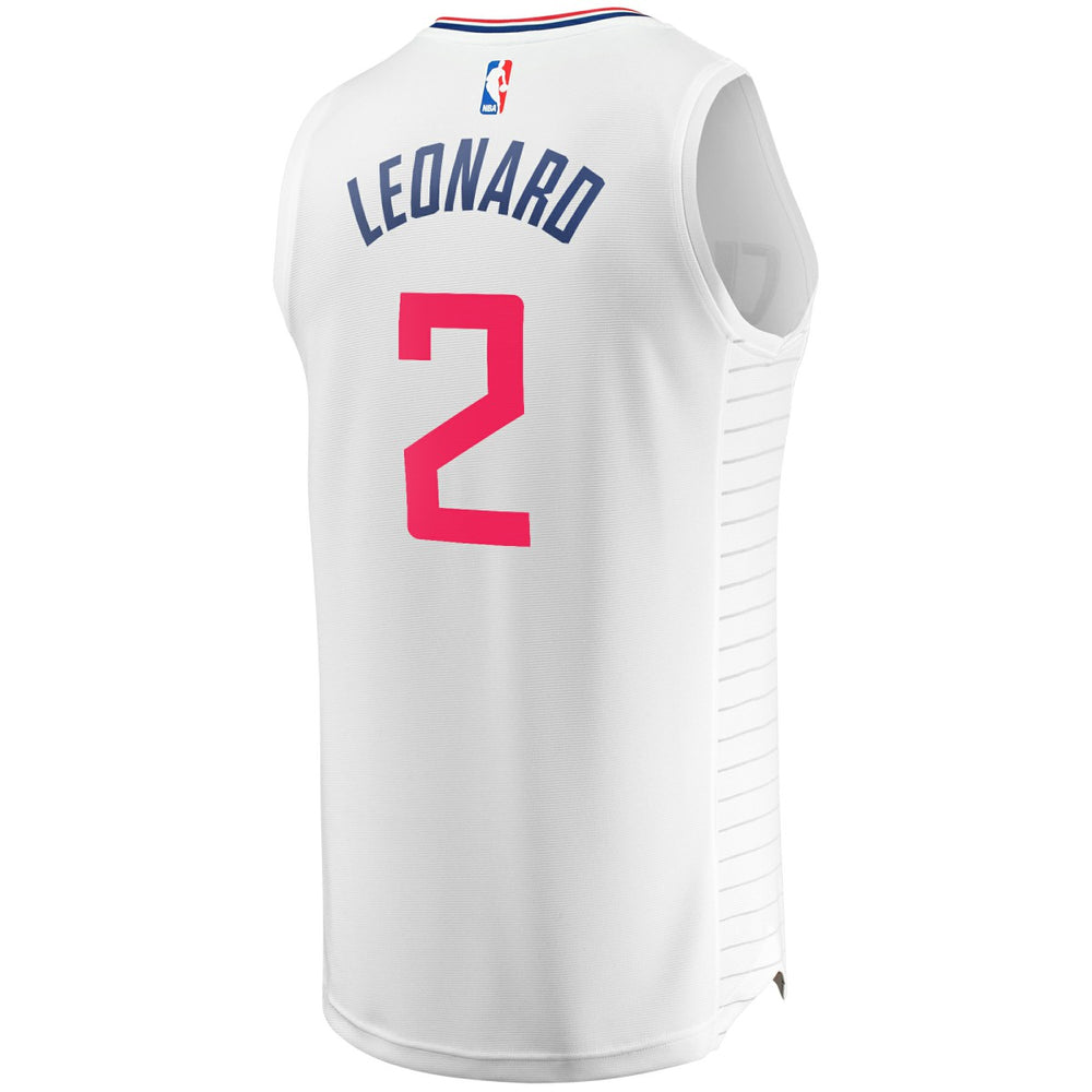 Kawhi Leonard LA Clippers Fast Break Replica Player Jersey White Association Edition
