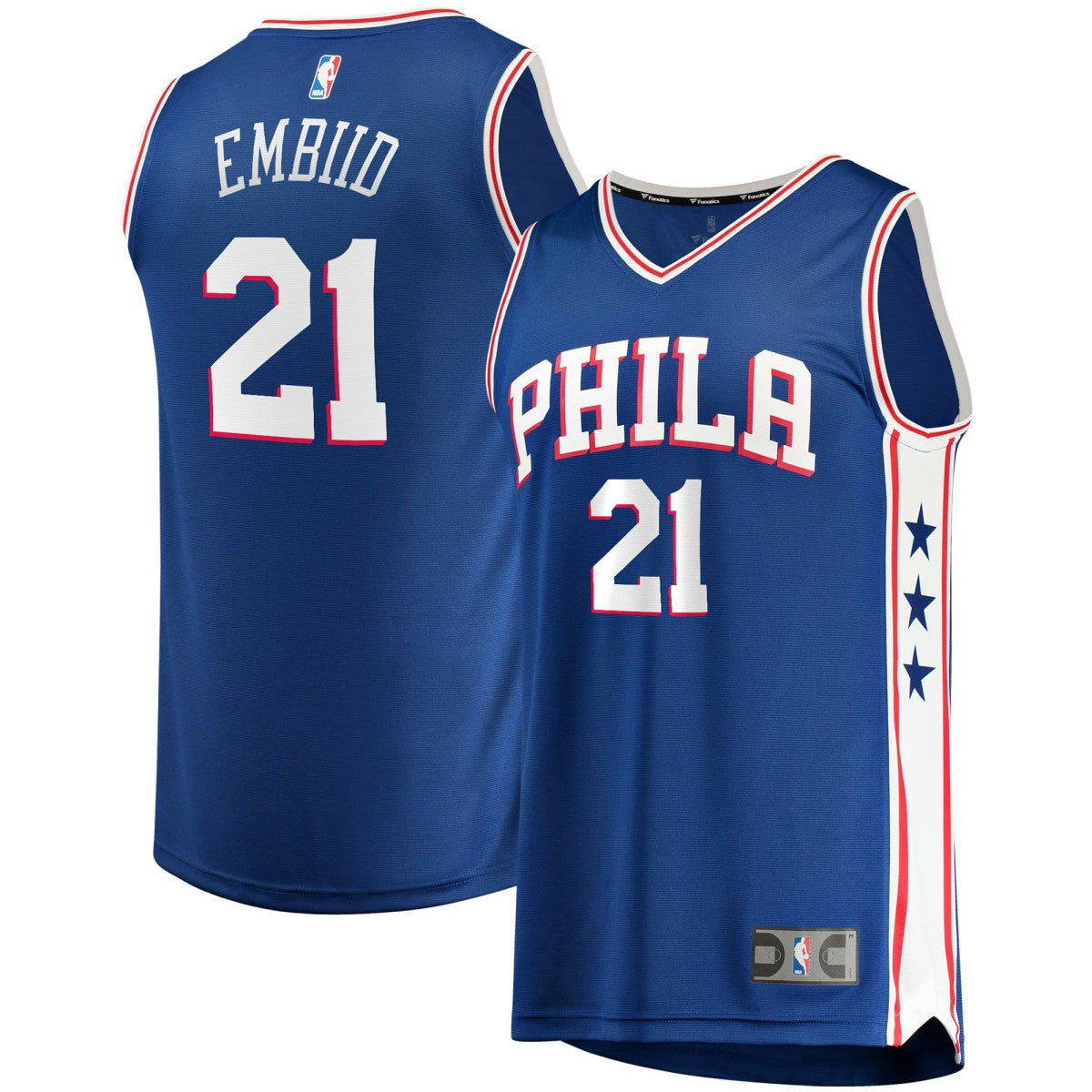 Joel Embiid Philadelphia 76ers Fast Break Replica Player Jersey Icon Edition Royal