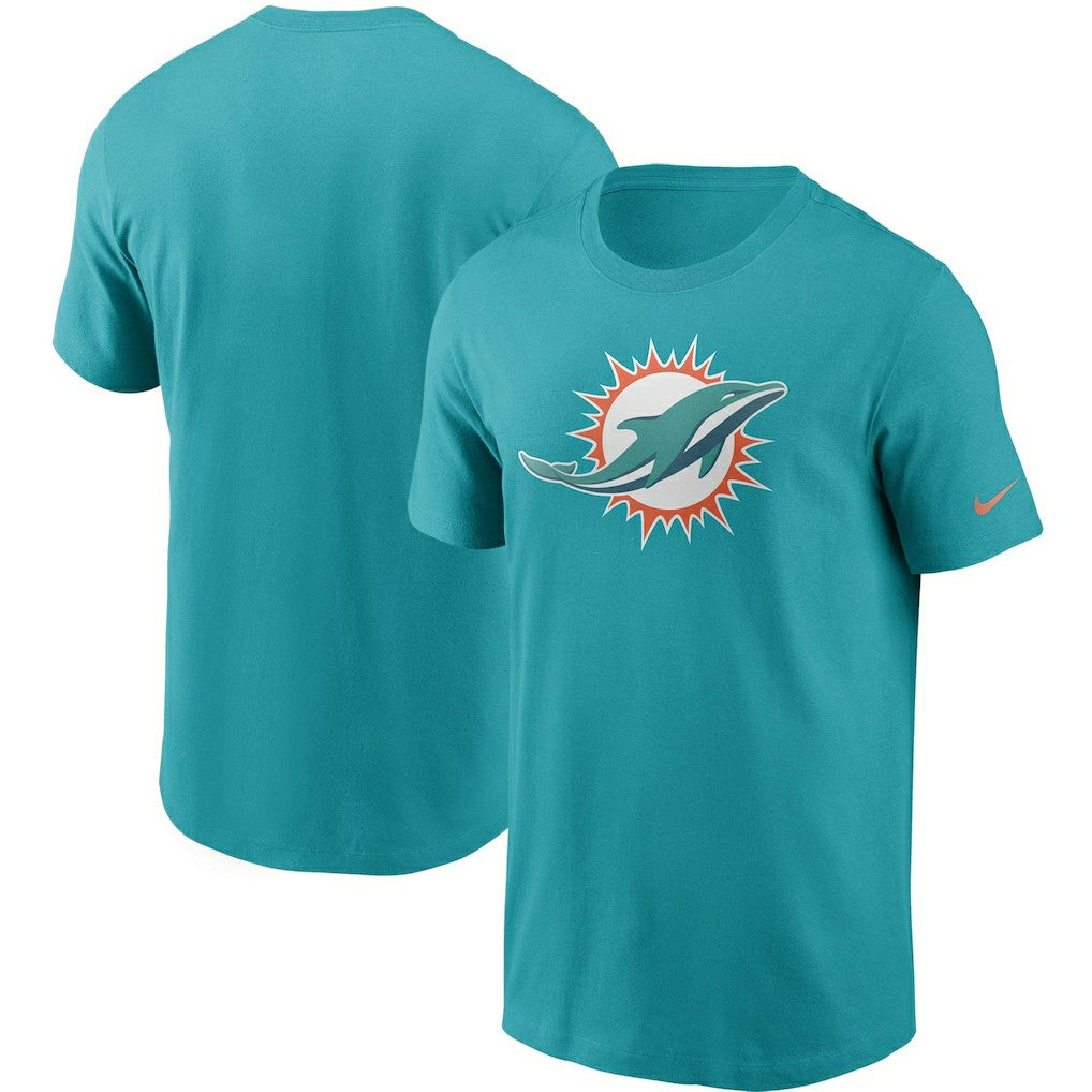 Miami Dolphins Primetime Logo Essential T-Shirt Aqua