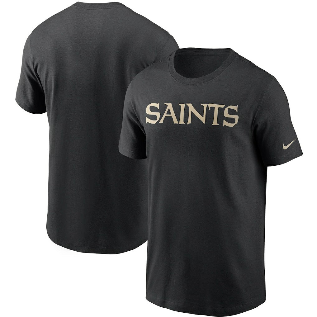 New Orleans Saints Team Wordmark T-Shirt Black