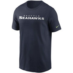 Seattle Seahawks Team Wordmark T-Shirt College Navy