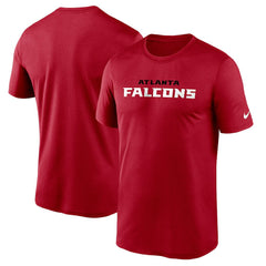 Atlanta Falcons Wordmark Legend Performance T-Shirt Red