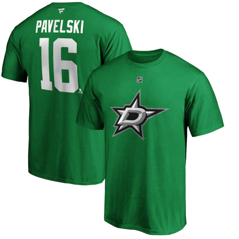 NHL Joe Pavelski Dallas Stars Fanatics Authentic Stack Player Name & Number T-Shirt - Kelly Green