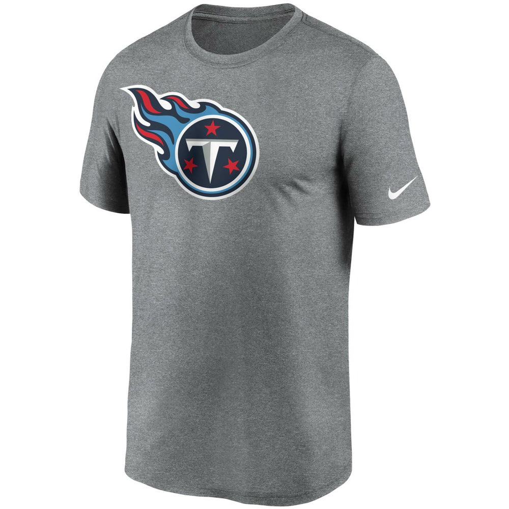 Tennessee Titans Logo Essential Legend Performance T-Shirt Heathered Charcoal