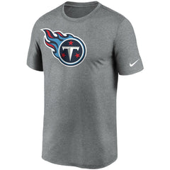 Tennessee Titans Logo Essential Legend Performance T-Shirt Heathered Charcoal