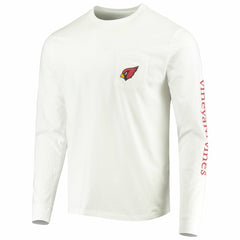 Arizona Cardinals Vineyard Vines Whale Helmet Long Sleeve T-Shirt White