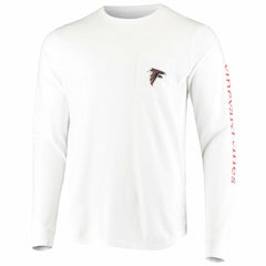 Atlanta Falcons Vineyard Vines Whale Helmet Long Sleeve T-Shirt White