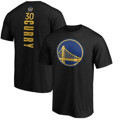 Stephen Curry Golden State Warriors Playmaker Name & Number Team T-Shirt Black