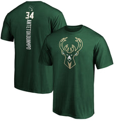Giannis Antetokounmpo Milwaukee Bucks Team Playmaker Name & Number T-Shirt Hunter Green