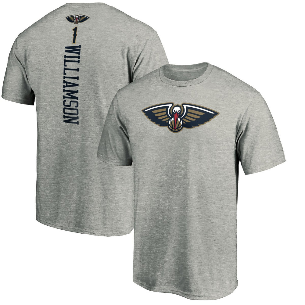 Zion Williamson New Orleans Pelicans Playmaker Name & Number Team T-Shirt Heathered Gray