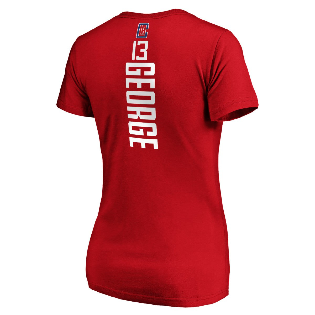 Paul George LA Clippers Women's Playmaker Name & Number V-Neck T-Shirt Red