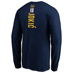 Nikola Jokic Denver Nuggets Playmaker Name & Number Long Sleeve T-Shirt Navy