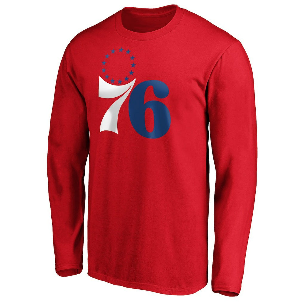 Joel Embiid Philadelphia 76ers Playmaker Name & Number Long Sleeve T-Shirt Red