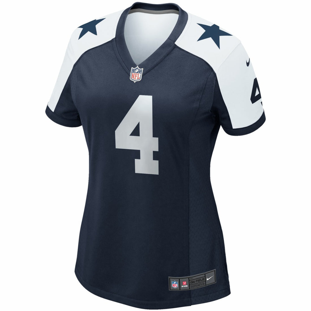 Dak Prescott Dallas Cowboys Women's Alternate Game Team Jersey Navy