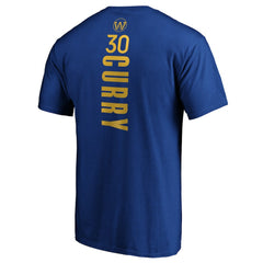 Stephen Curry Golden State Warriors Team Playmaker Name & Number T-Shirt Royal