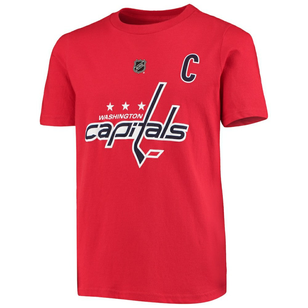NHL Alexander Ovechkin Washington Capitals Youth Player Name & Number T-Shirt - Red