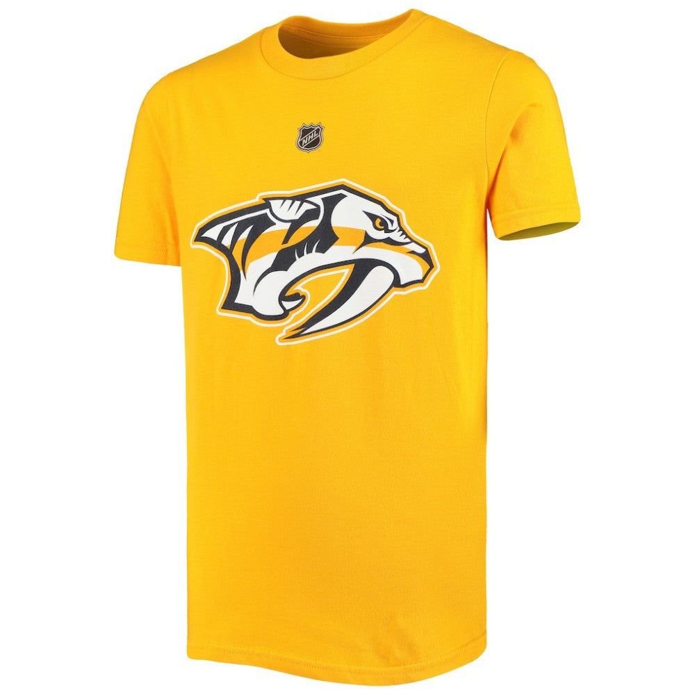 NHL Filip Forsberg Nashville Predators Youth Player Name & Number T-Shirt - Gold
