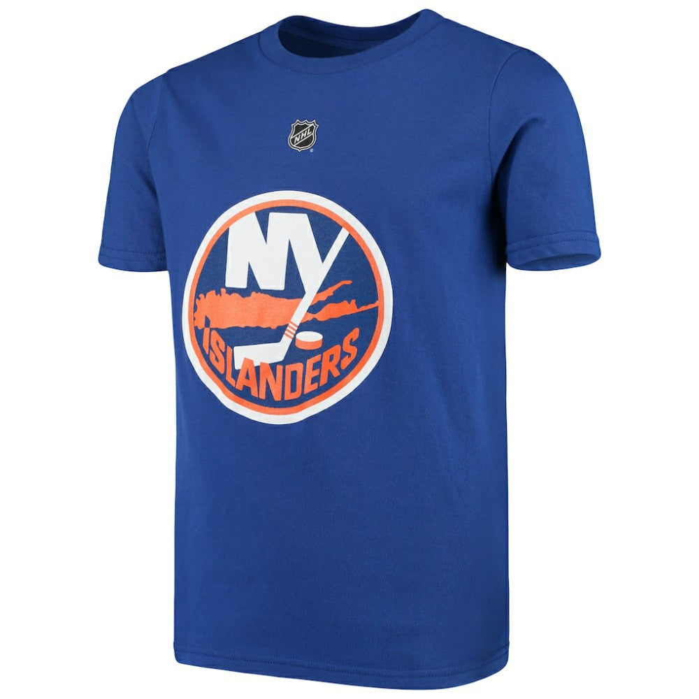 NHL Mathew Barzal New York Islanders Youth Player Name & Number T-Shirt - Royal