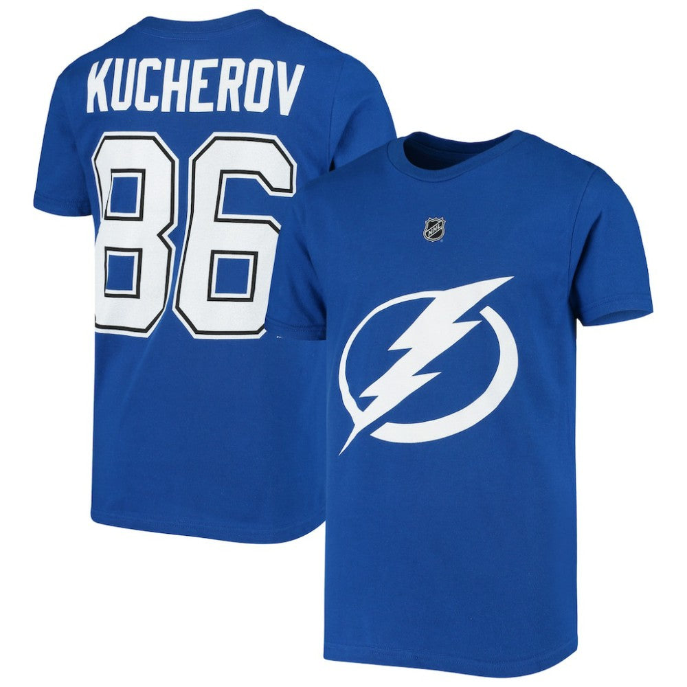 NHL Nikita Kucherov Tampa Bay Lightning Youth Player Name & Number T-Shirt - Royal