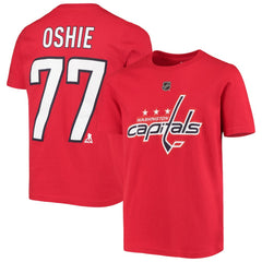 NHL TJ Oshie Washington Capitals Youth Player Name & Number T-Shirt - Red