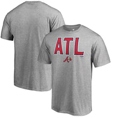 Atlanta Braves Hometown ATL T-Shirt - Heather Gray T-shirts