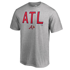 Atlanta Braves Hometown ATL T-Shirt - Heather Gray T-shirts
