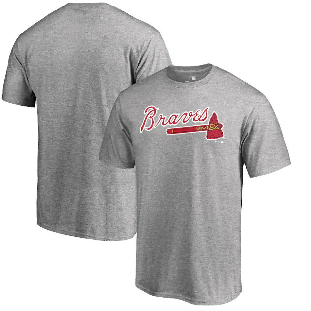 Atlanta Braves Team Wordmark T-Shirt - Heathered Gray T-shirts