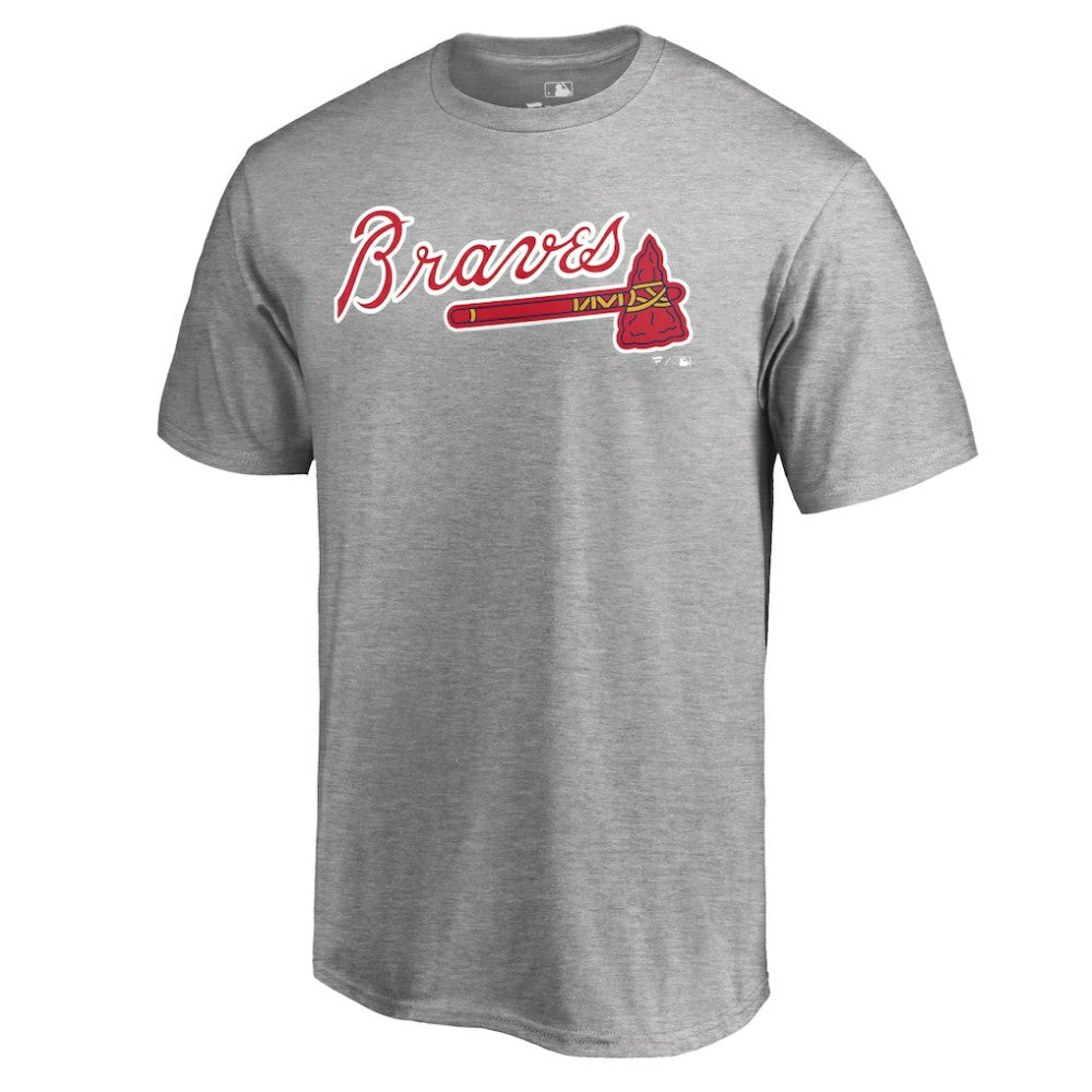 Atlanta Braves Team Wordmark T-Shirt - Heathered Gray T-shirts