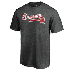Atlanta Braves Team Wordmark T-Shirt - Heathered Charcoal T-shirts