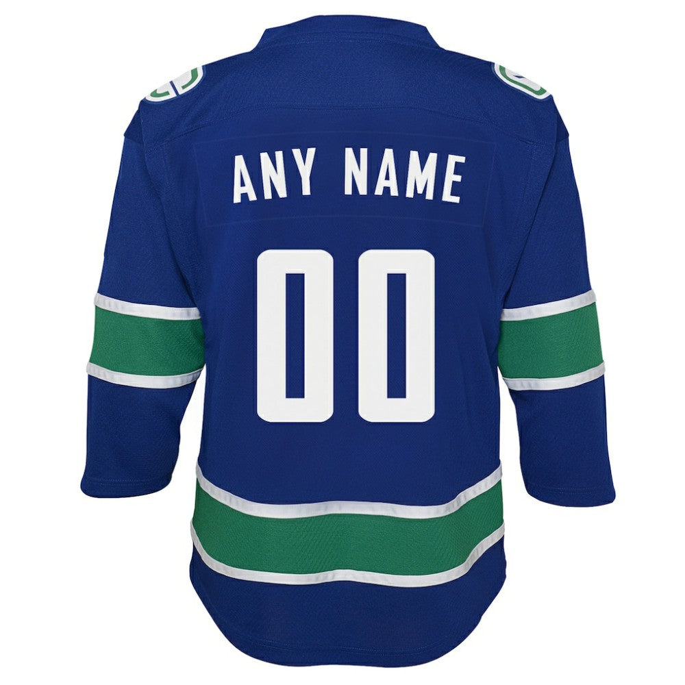 NHL,Custom Vancouver Canucks Youth Replica Custom Jersey - Blue