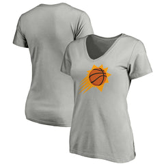 Phoenix Suns Women's Primary Logo Team V-Neck T-Shirt Gray