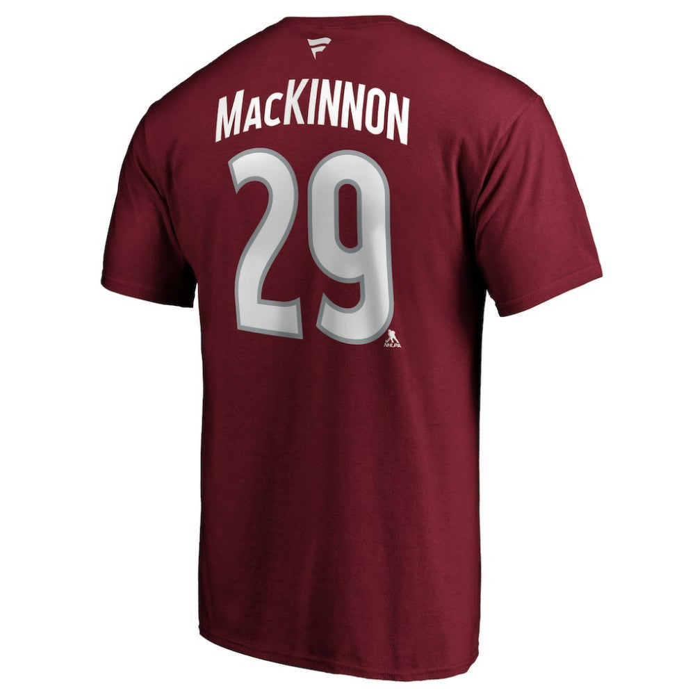 NHL Nathan MacKinnon Colorado Avalanche Fanatics Authentic Stack Player Name & Number T-Shirt - Burgundy