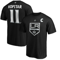 NHL Anze Kopitar Los Angeles Kings Fanatics Authentic Stack Player Name & Number T-Shirt - Black