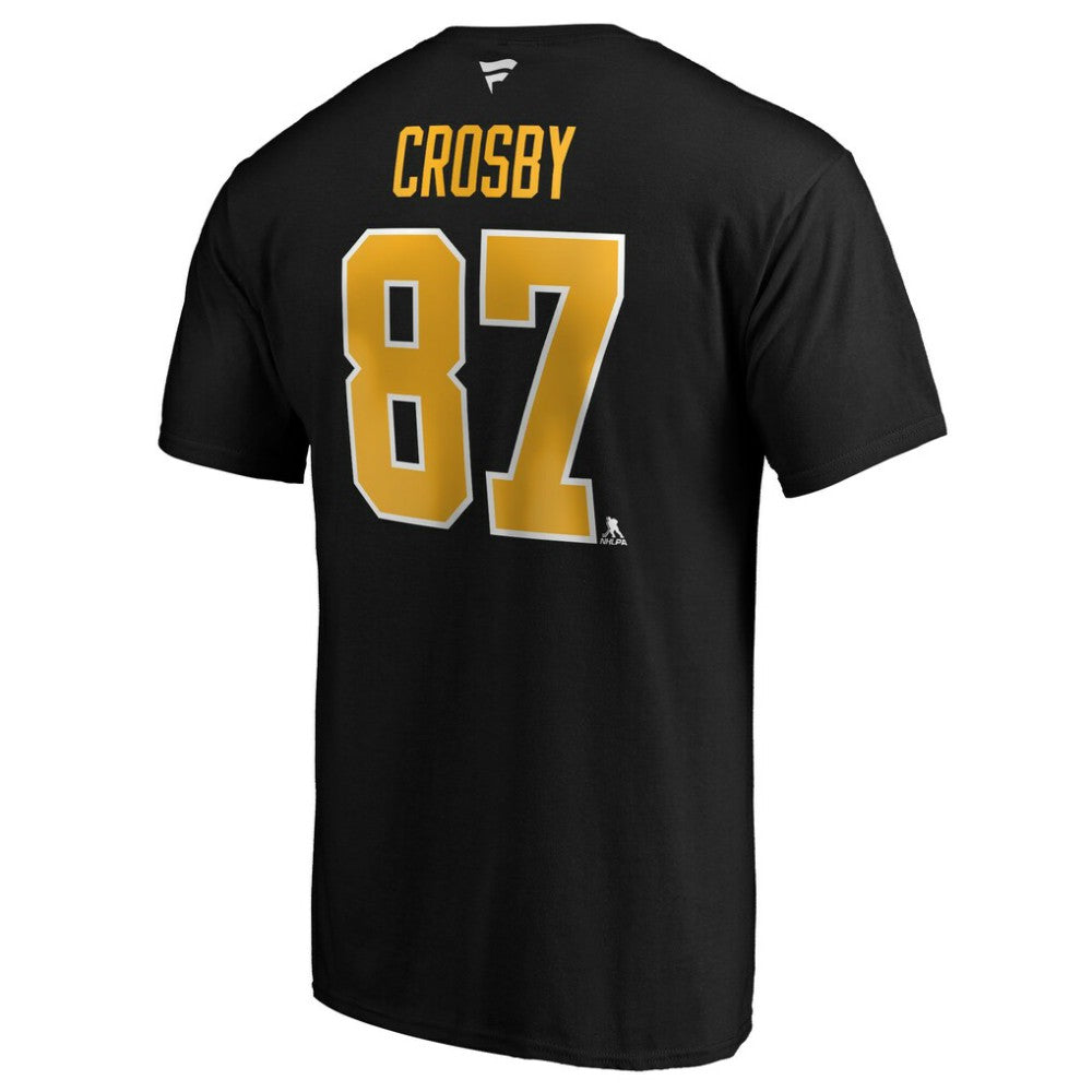 NHL Sidney Crosby Pittsburgh Penguins Fanatics Authentic Stack Player Name & Number T-Shirt - Black