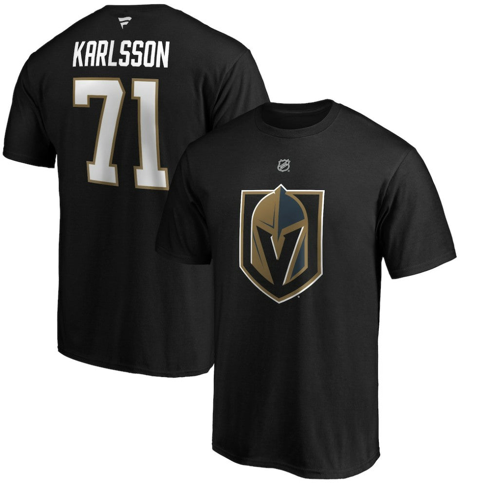 NHL William Karlsson Vegas Golden Knights Fanatics Authentic Stack Player Name & Number T-Shirt - Black