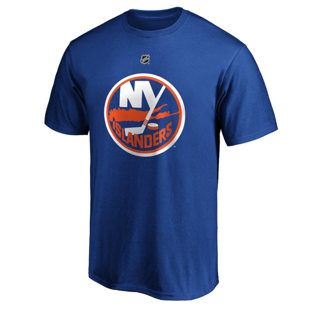 NHL Mathew Barzal New York Islanders Fanatics Authentic Stack Player Name & Number T-Shirt - Royal