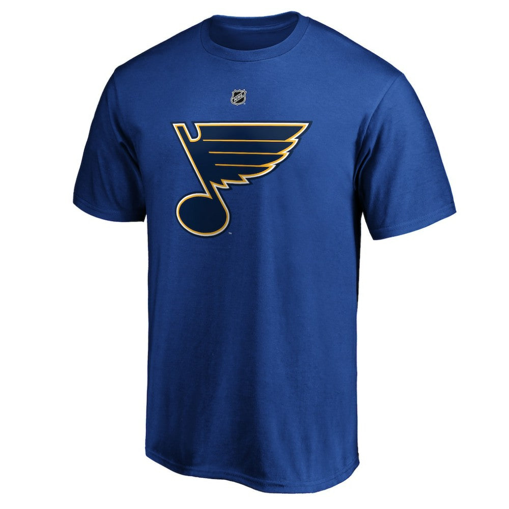 NHL Jordan Binnington St. Louis Blues Fanatics Authentic Stack Player Name & Number T-Shirt - Blue