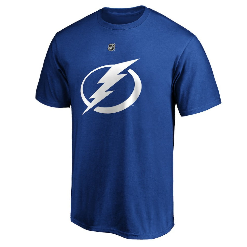 NHL Nikita Kucherov Tampa Bay Lightning Fanatics Authentic Stack Player Name & Number T-Shirt - Blue