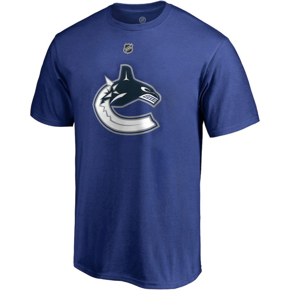 NHL Brock Boeser Vancouver Canucks Fanatics Authentic Stack Player Name & Number T-Shirt - Blue