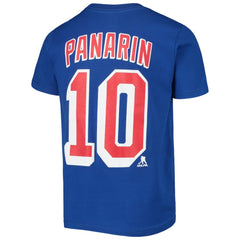 NHL Artemi Panarin New York Rangers Youth Player Name & Number T-Shirt - Blue
