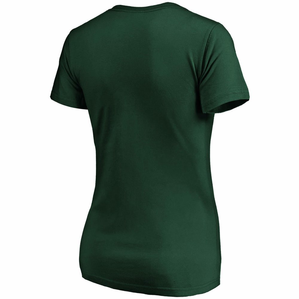 Green Bay Packers Women's Primary Logo V-Neck T-Shirt Green