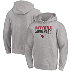 Arizona Cardinals Fade Out Fitted Pullover Hoodie Heather Gray